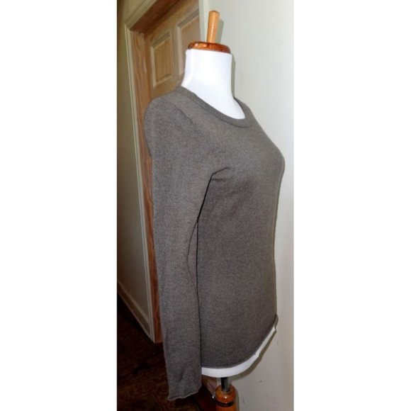 VGUC - LANDS' END Heather Brown 100% Cashmere Crewneck Sweater Size S - Picture 4 of 7